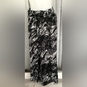 ROBERT LOUIS SPLATTER PAINT DESIGN WIDE LEG PANTS